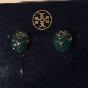 Tory Burch Winslow Beetle Stud Earrings